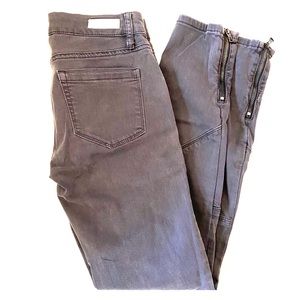 BLANCNYC Skinny Classique Grey Zipper Jean (Sz 25)